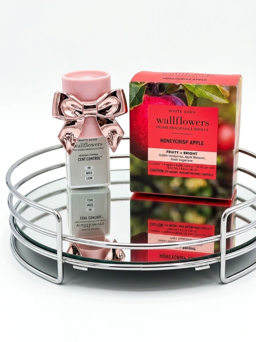White Barn Wallflowers Honeycrisp Apple Pink Bow Plug-In Kit